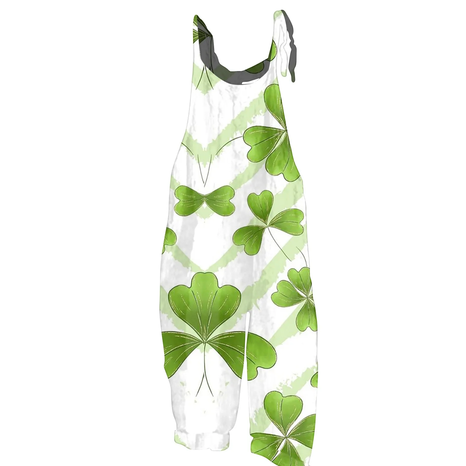 Fashion Women'S Strap Pants Saint Patrick'S Day Dressing Women'S Jumpsuit Printed Casual Loose Vintage Strap Pants Jumpsuit