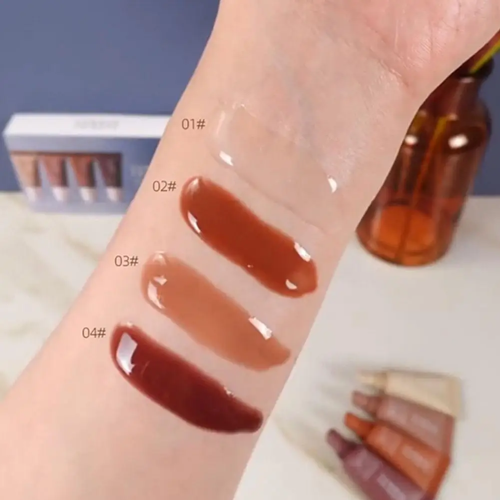 Summer Fridays 3D Hydration Mirror Lip Gloss 4-Color Set Locks In Moisture Moisturizes Fragrance Lip Balm Lightly Controls Oil