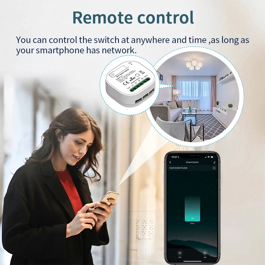 16A WIFI Switch Smart Home RF433MHZ Tuya App Remote Control Smart Timer Switch No Battery Lamp Switch Work For Alexa Google Home