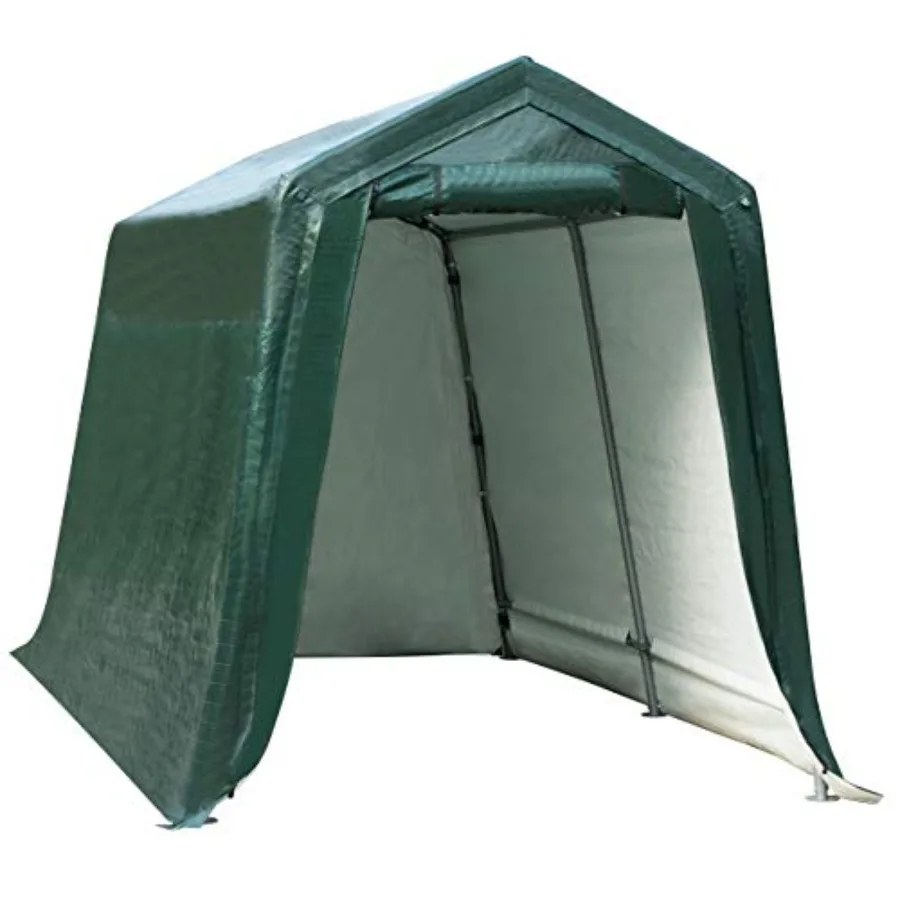 7 Ft x 12 Ft Outdoor Storage Shelter, Patio Storage Tent, Enclosed Carport Shed with All-Steel Metal Frame and Waterproof Ripst