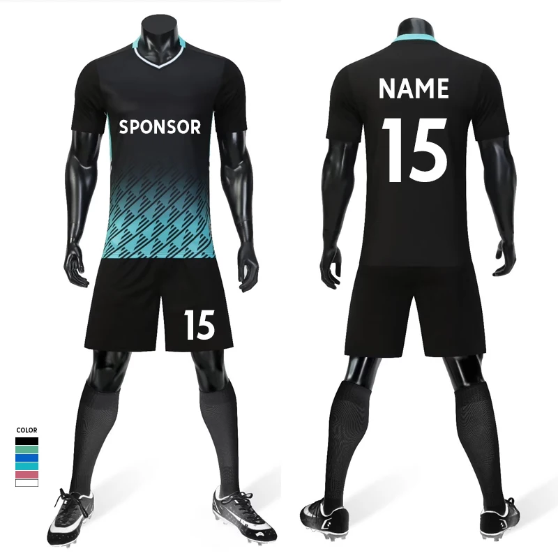 Kid Adult Football Training Uniforms Soccer Team Jersey Set Survetement Customize Jerseys Boys Short Sleeve Football Shirt New