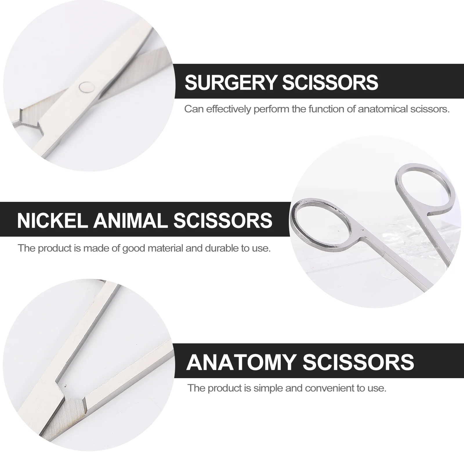 

1Pcs Nickel Plating Surgical Anatomy Scissors for Laboratory Animal Experiment Emergency Small Durable Scissors