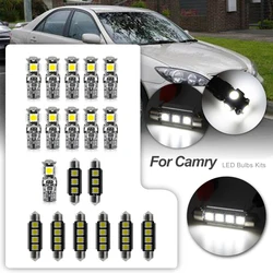 15pcs LED lamp Interior Dome map lights kit per Toyota Camry 30 Series XV30 2002 -2005 2006 Map Dome Trunk luce targa