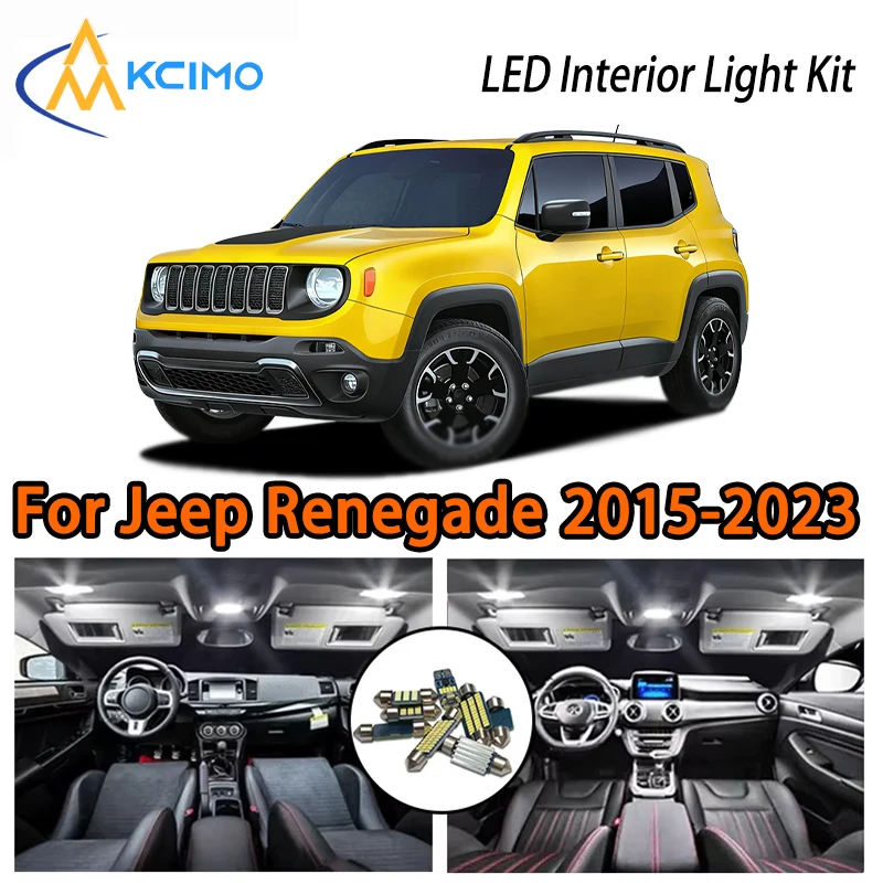 

For Jeep Renegade 2015-2023, Super Bright Easy Install LED Lights, White Ice Blue Two Color Interior Atmosphere