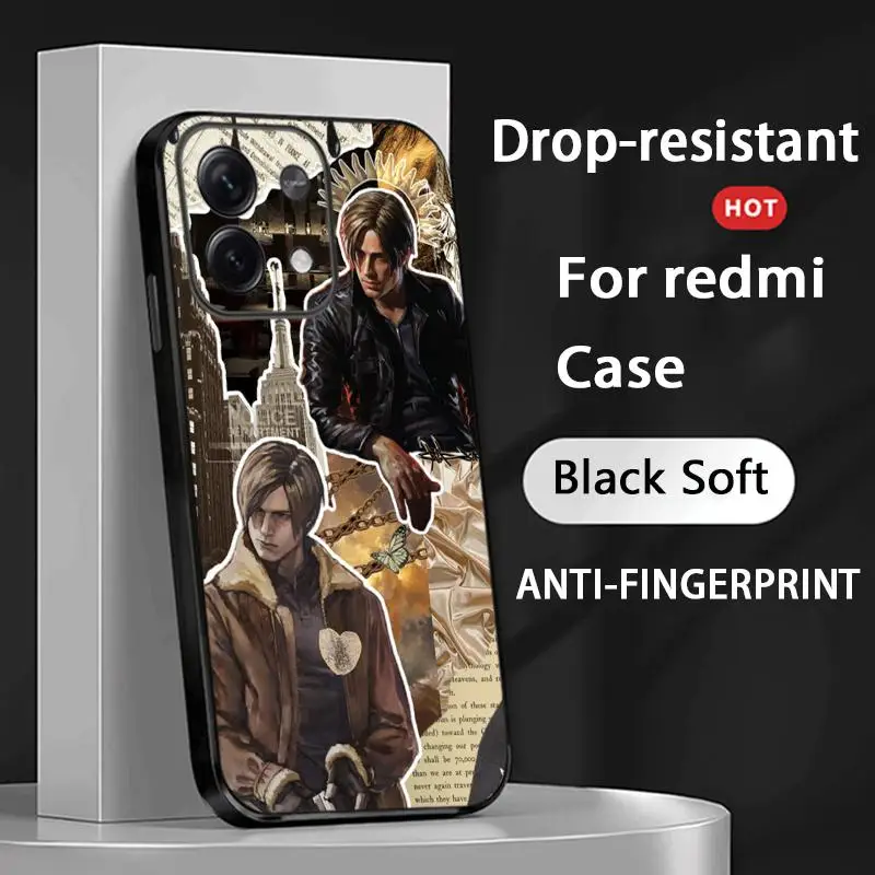 Leon X ada wong hot game man Phone Case For Redmi Note 14 13 12 11 Pro Plus S 5G 14C A3 Soft Black Phone Cover view 5