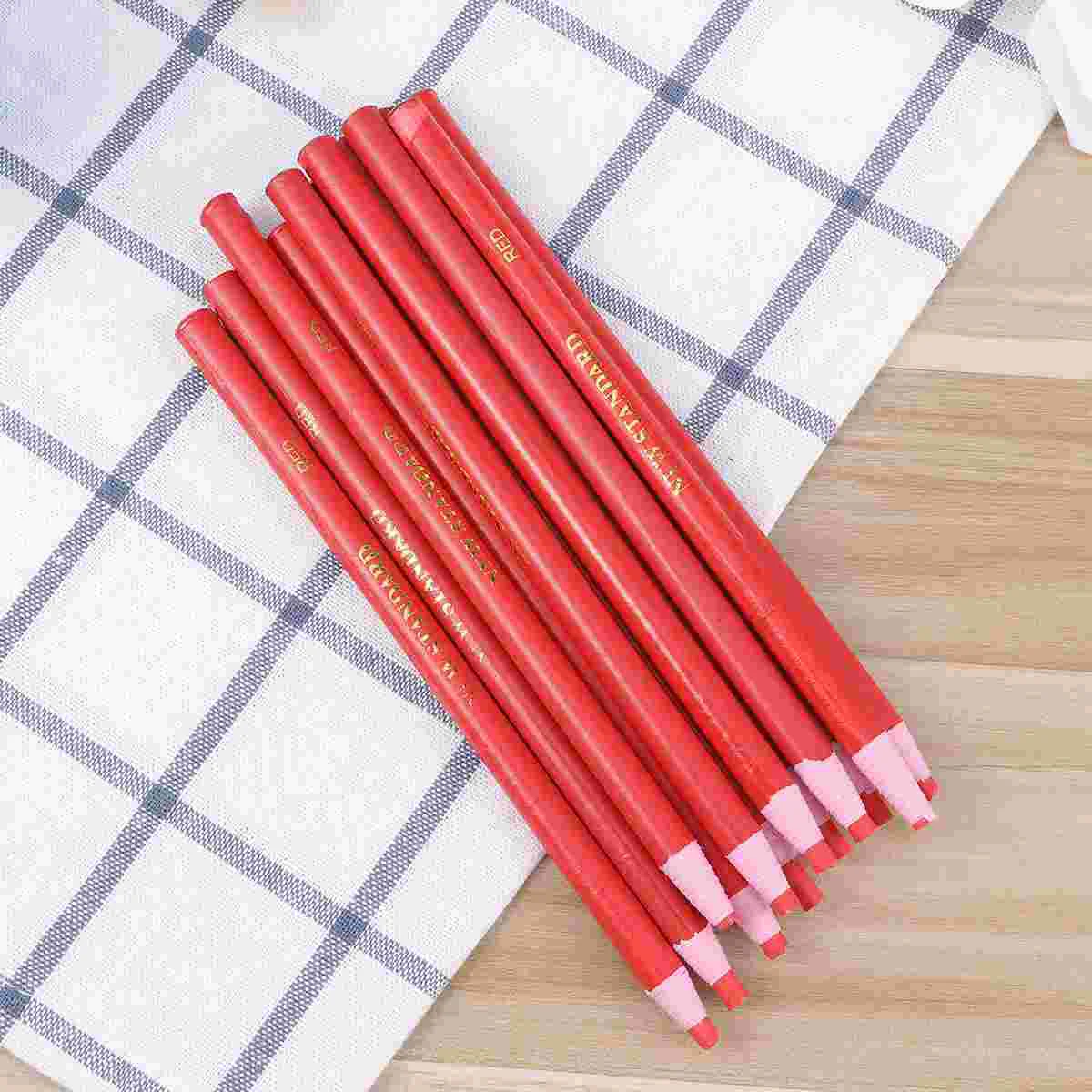 12 PCS Ceramic Tile Crayon Peel off China Marker Grease Pencil Wide Red Markers Peel-off