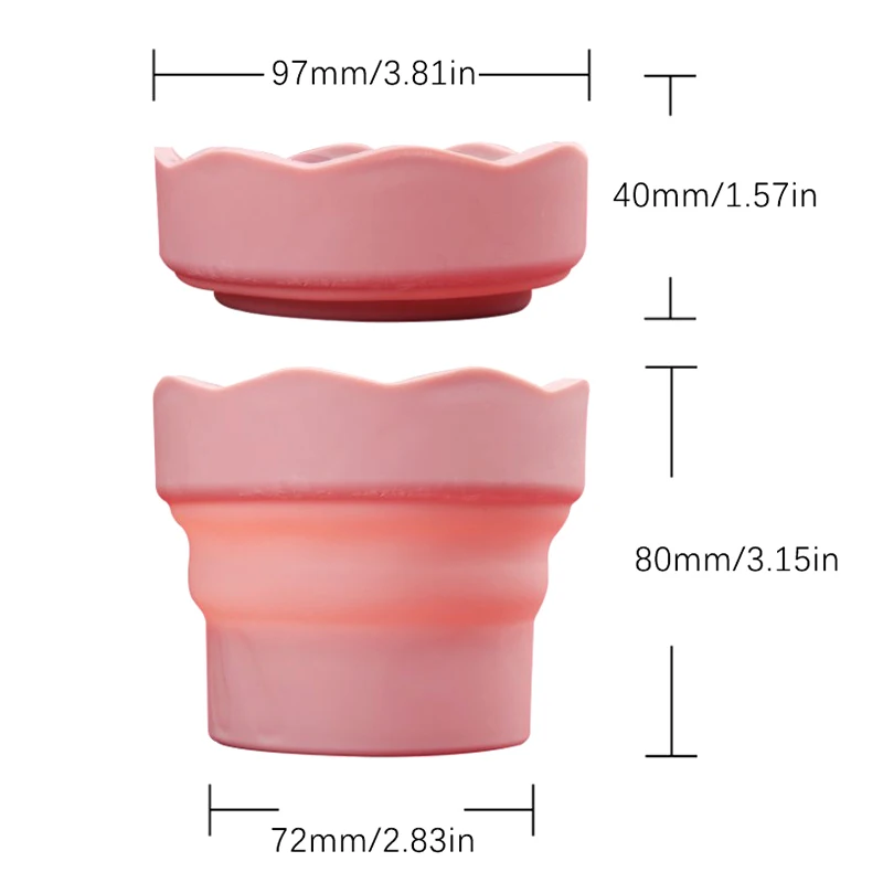 Secchio per il lavaggio della vernice ad acquerello tazza per penna telescopica scalabile per lavaggio artistico spazzola pieghevole portatile forniture artistiche