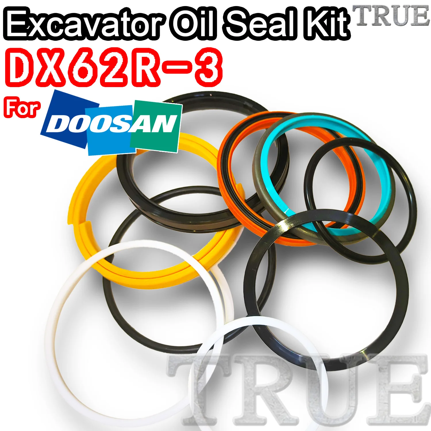 For DX62R-3 Doosan Oil Seal Excavator Repair Kit DX62R 3 Machinery Maintenance Floating Rebuild Parts MOTOR Piston Rod Shaft