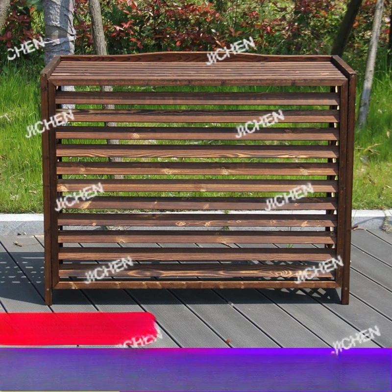 

Decoration and beautification Balcony Shelf Wood flower stand Anti-corrosion Wood air conditioner protection