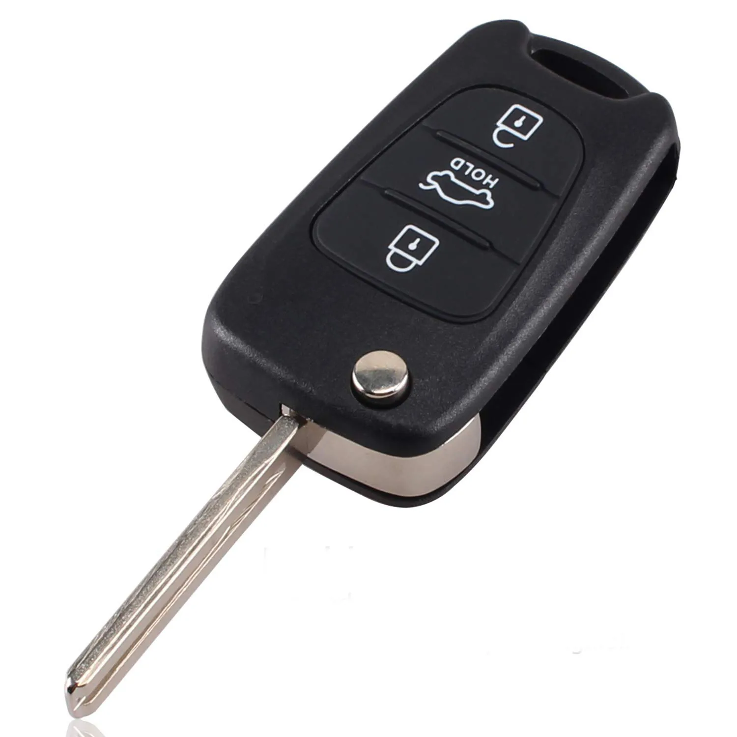 A82U-3 Buttons Flip Folding Remote Key Shell Case For I20 I30 I35 IX20 IX35