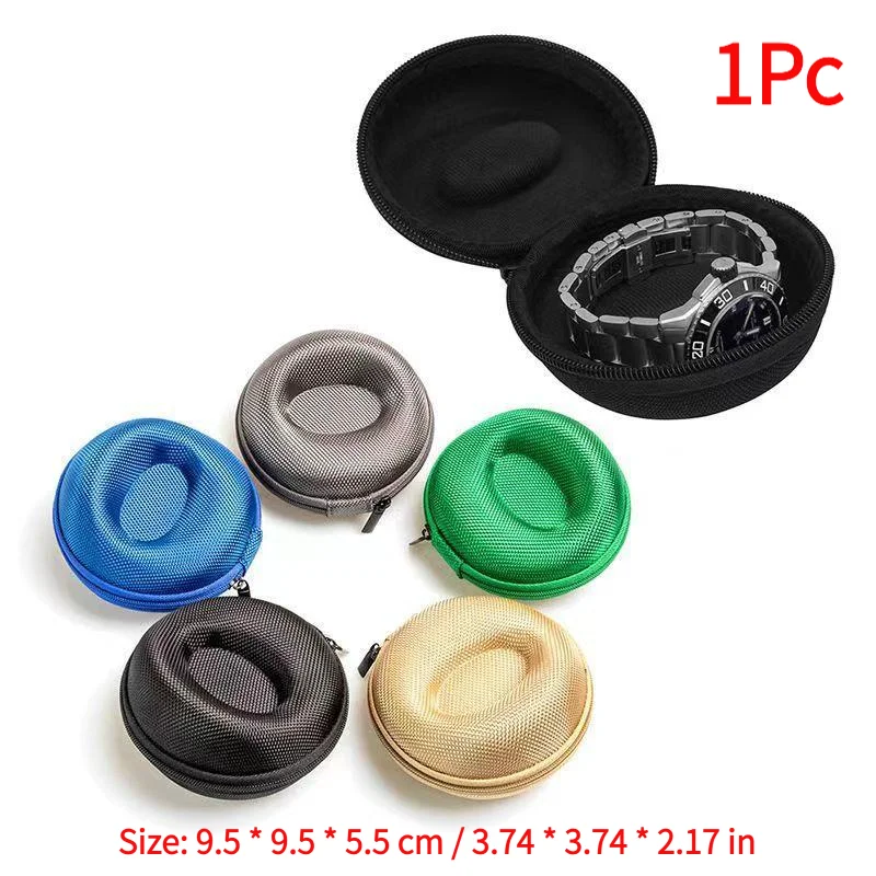 1Pc Shockproof Impact Resistant Portable Storage Box Single Watch Travel Case For Smart Watch Wristwatch Daily Outdoor Carry.
