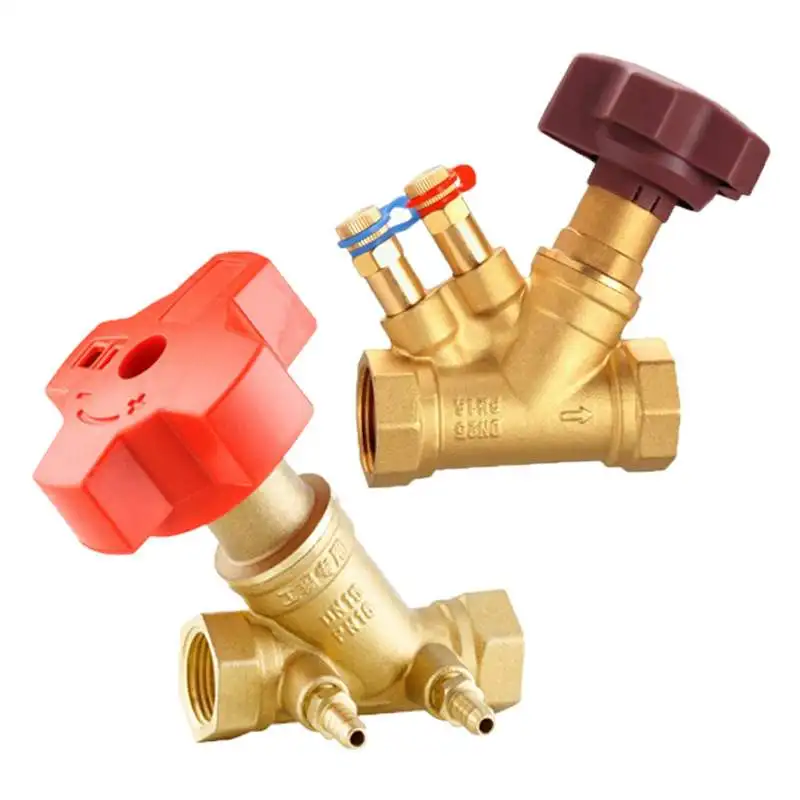 Central air conditioning water system static digital lock regulating flow brass balance valve