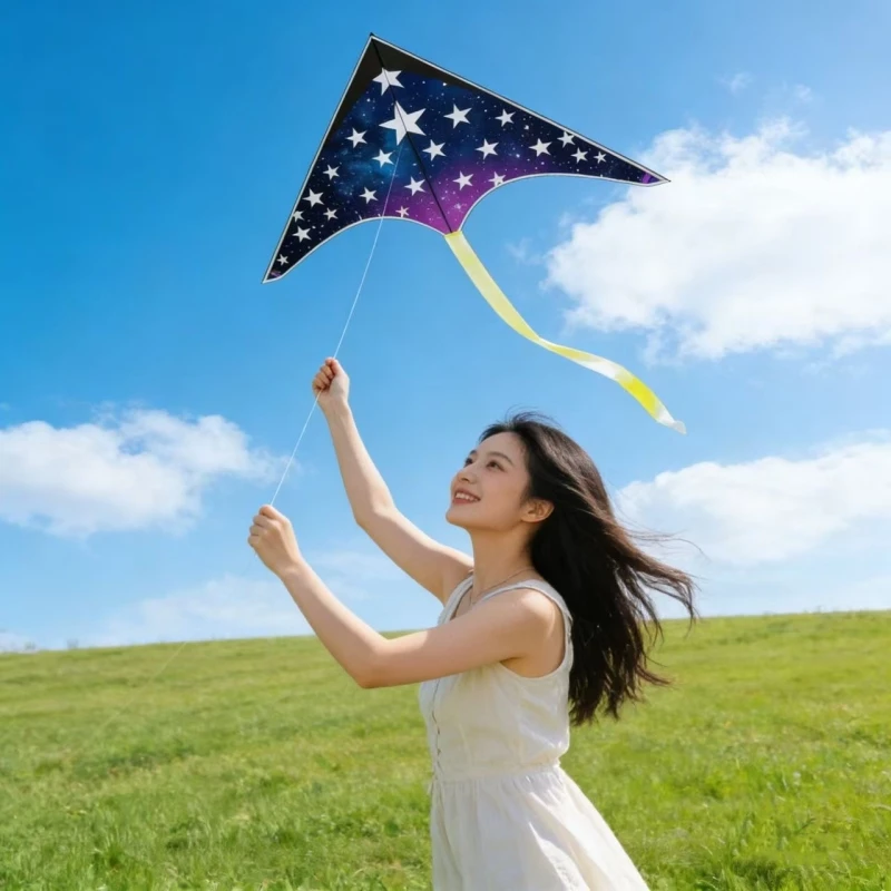 New kites flying star kites outdoor game adults kites sports kites wheel ripstop kites string line professional wind kites Nylon