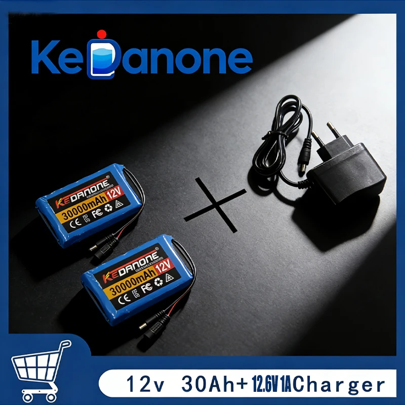 

18650 12V 30000mah 3s2p Capacity DC 12.6v 30Ah Portable Rechargeable Li-ion Battery for fishing lights