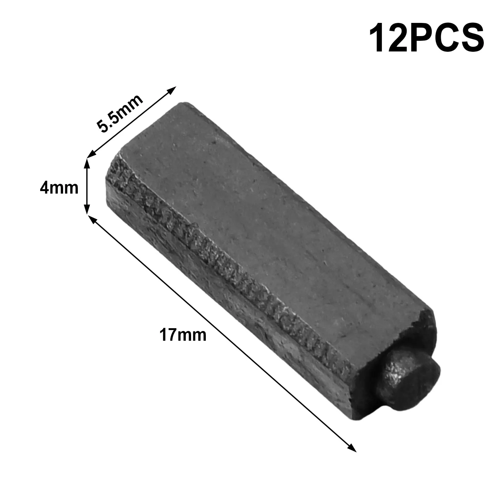 12 Pack Carbon Brushes 4x5.5x17mm for Anchor Engine Electric Hair Dryer and For General Application Motor Systems
