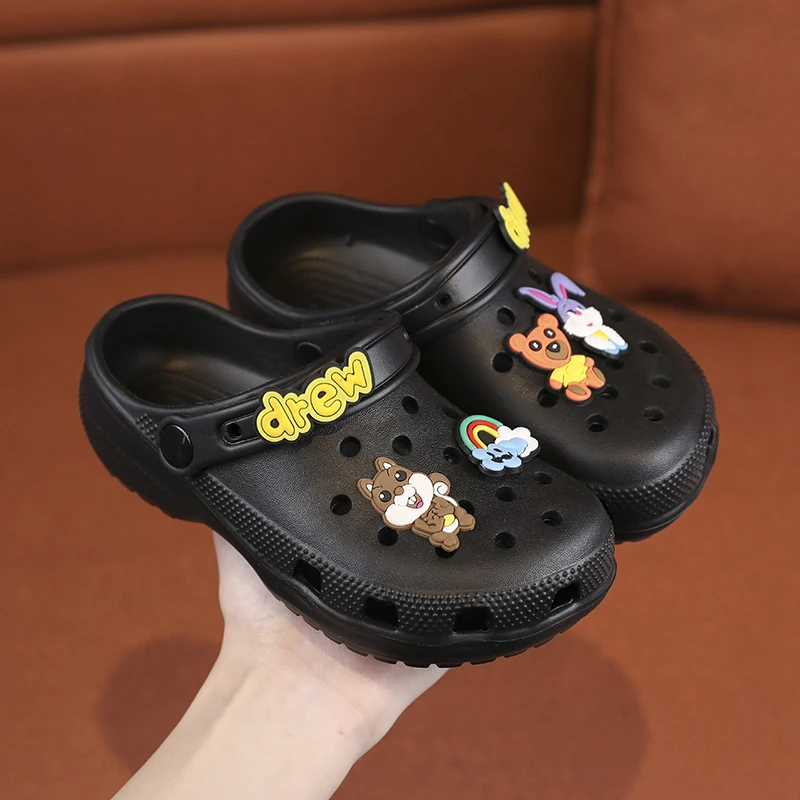 New Summer Sandals 3-15 Years Children\'s Slippers Baby Girls Shoes Non-Slip Clogs Cartoon Cute Infant Boys Sandals Shoes Kids