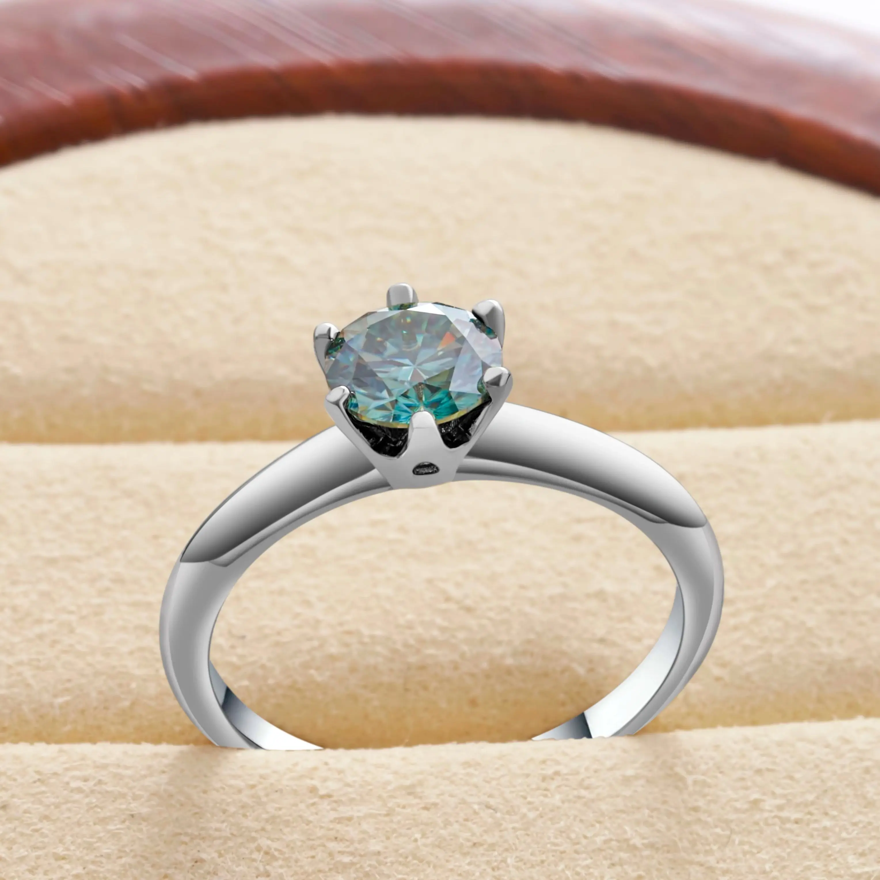 

GRA Certified Real Moissanite Diamond Wedding Ring Halo Round Design Women's Jewelry 925 Sterling Silver Luxury dating party gif