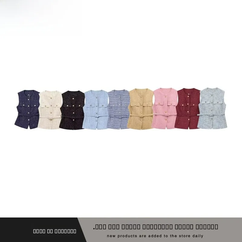 

Faionable текстурированный жилет женский уличный жилет осень-зима Новое поступление ZR ветровой пояс из бисера Embellied 9298725