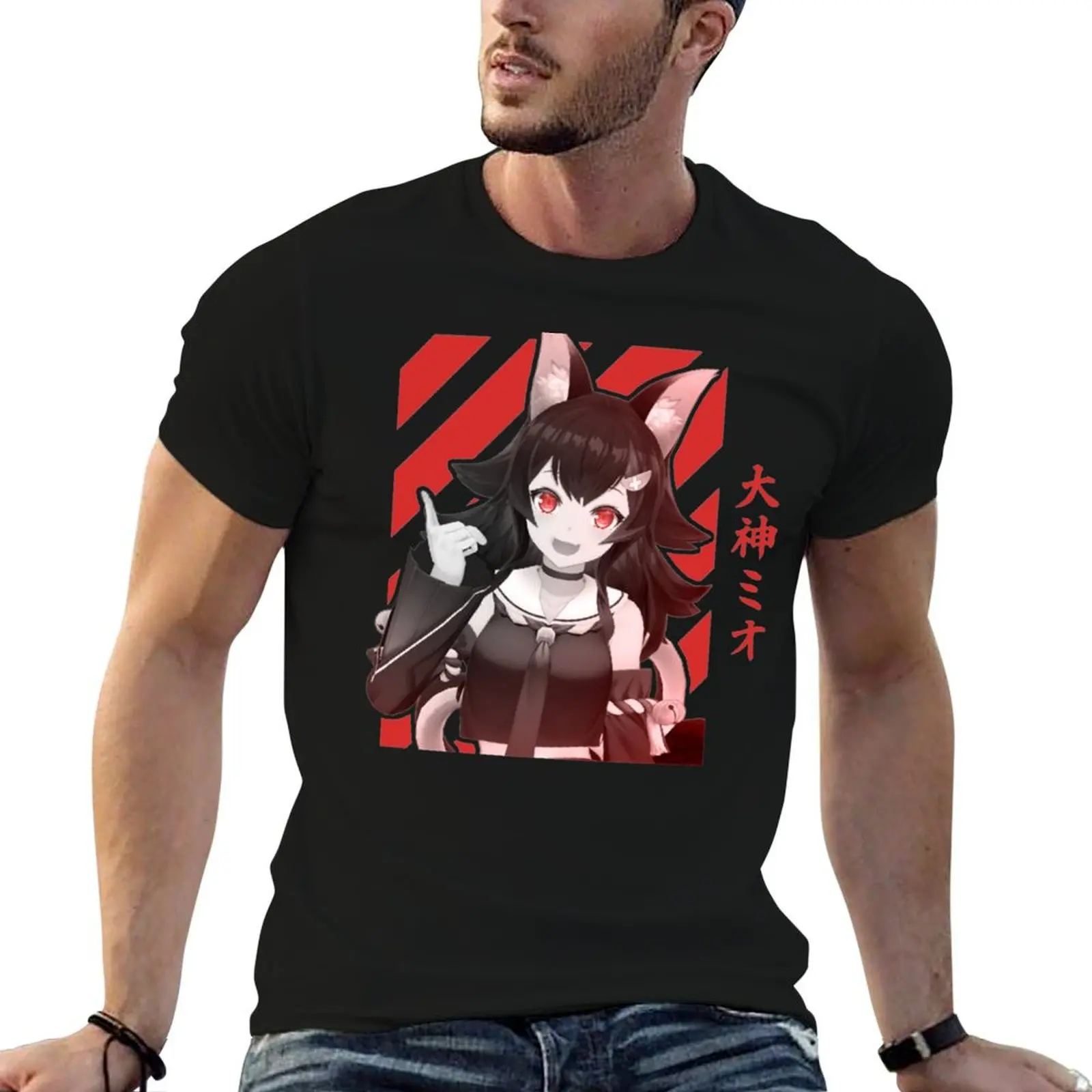 Ookami Mio Design Classic T-Shirt Holiday Party T-Shirt for Men