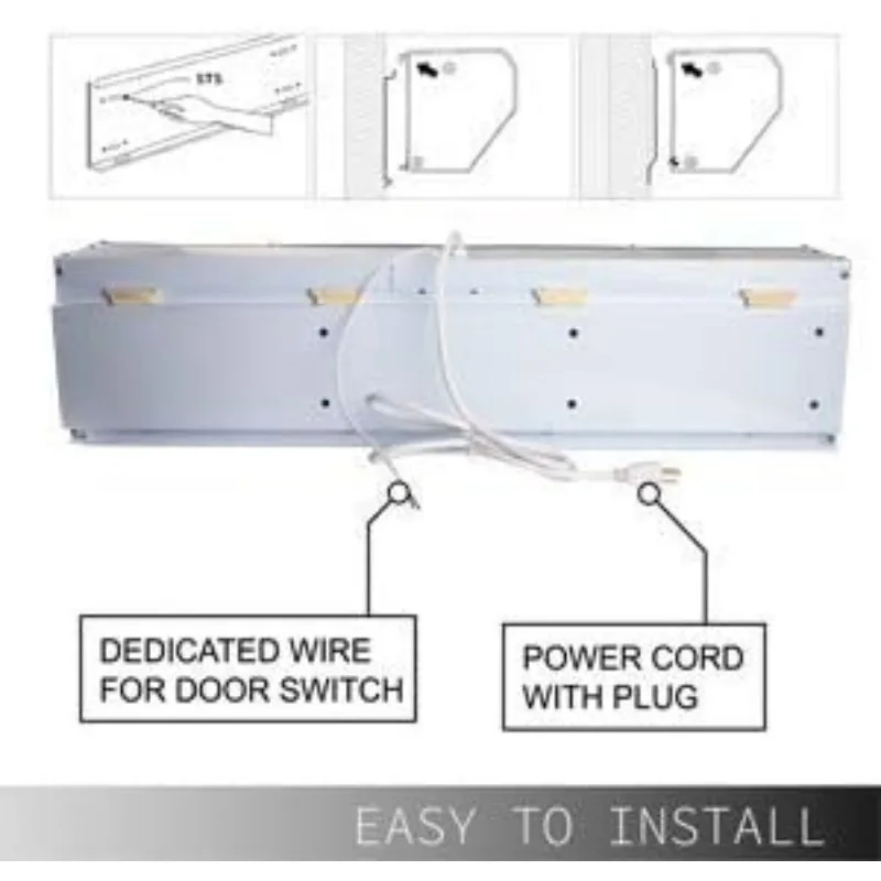 Wostore-Cortina de ar com controle remoto, interruptor magnético, 3 velocidades para uso interno, comercial, industrial, doméstico, 36"