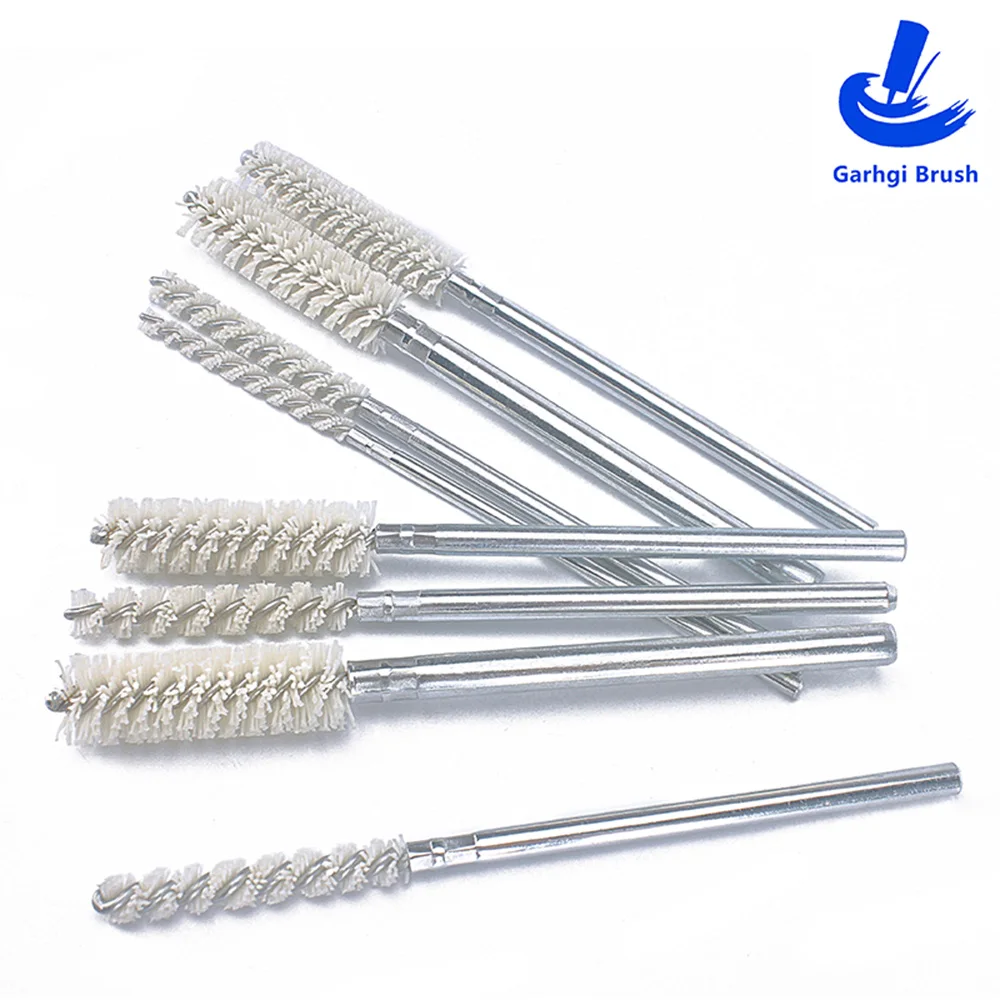 Spazzole per tubi in nylon abrasivo in ceramica Diametro interno Crosshole Sbavatura Preparazione superficiale Rimozione ruggine Lucidatura Pipeline Power Drills