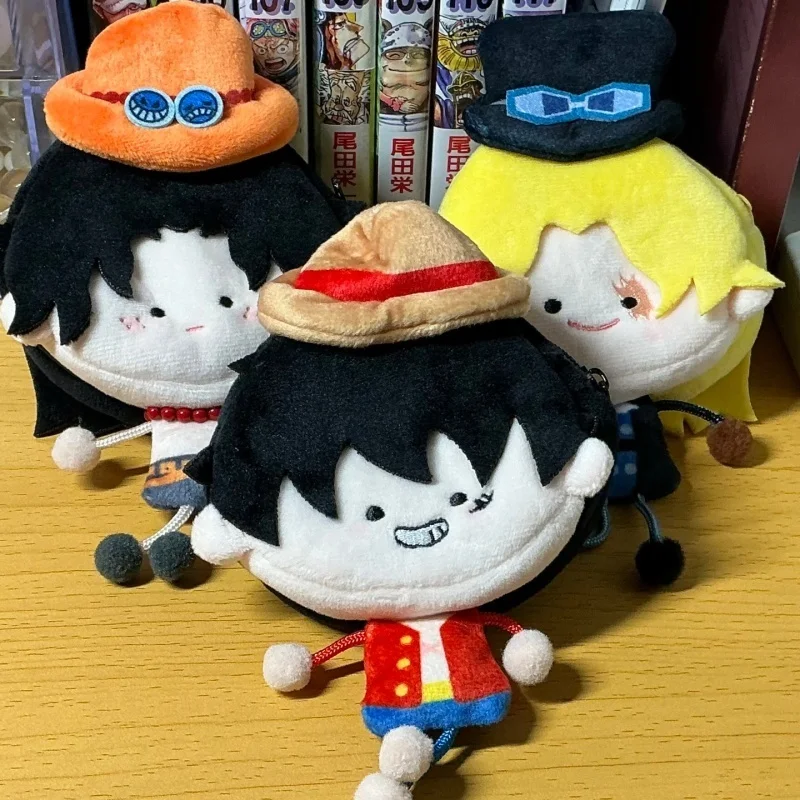 

bilibili One Piece Animation Game Peripheral Plush Toys Luffy Straw Hat Cartoon Coin Purse Pendant Ornaments Collectibles Toys