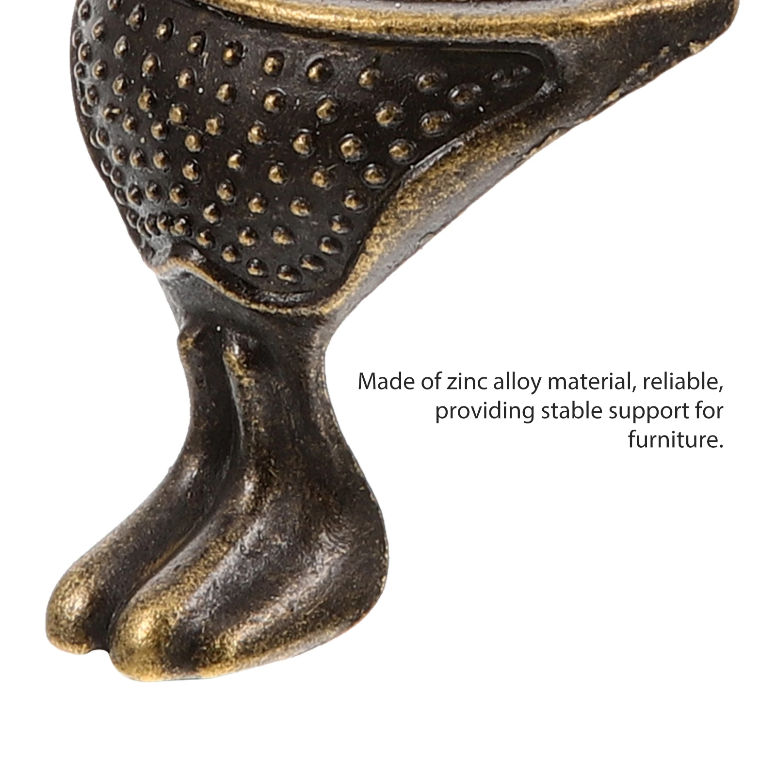 10 Pcs Zinc Alloy Furniture Feet Legs for Decorative Box Base Metal Table Chair Replacement Short Bronze Hardware