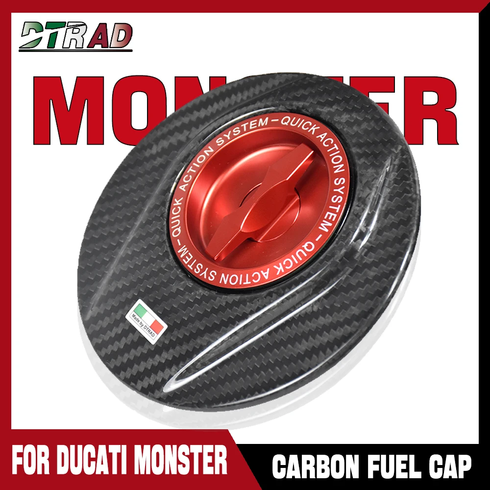 For DUCATI MONSTER 937 797 600 821 1200 S R 950 S2R S4R Motorcycle Carbon Fiber Quick Release Fuel Tank Cap Gas Oil Petrol Cover