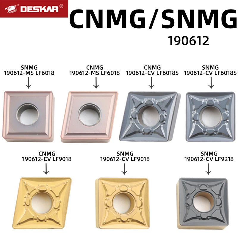 

Deskar Cnmg190612 Snmg190612 Cv Ms Lf6018 Lf6018S Lf9018 Lf9218 Carbide Inserts Cnc Lathe Cutter Turning Tools