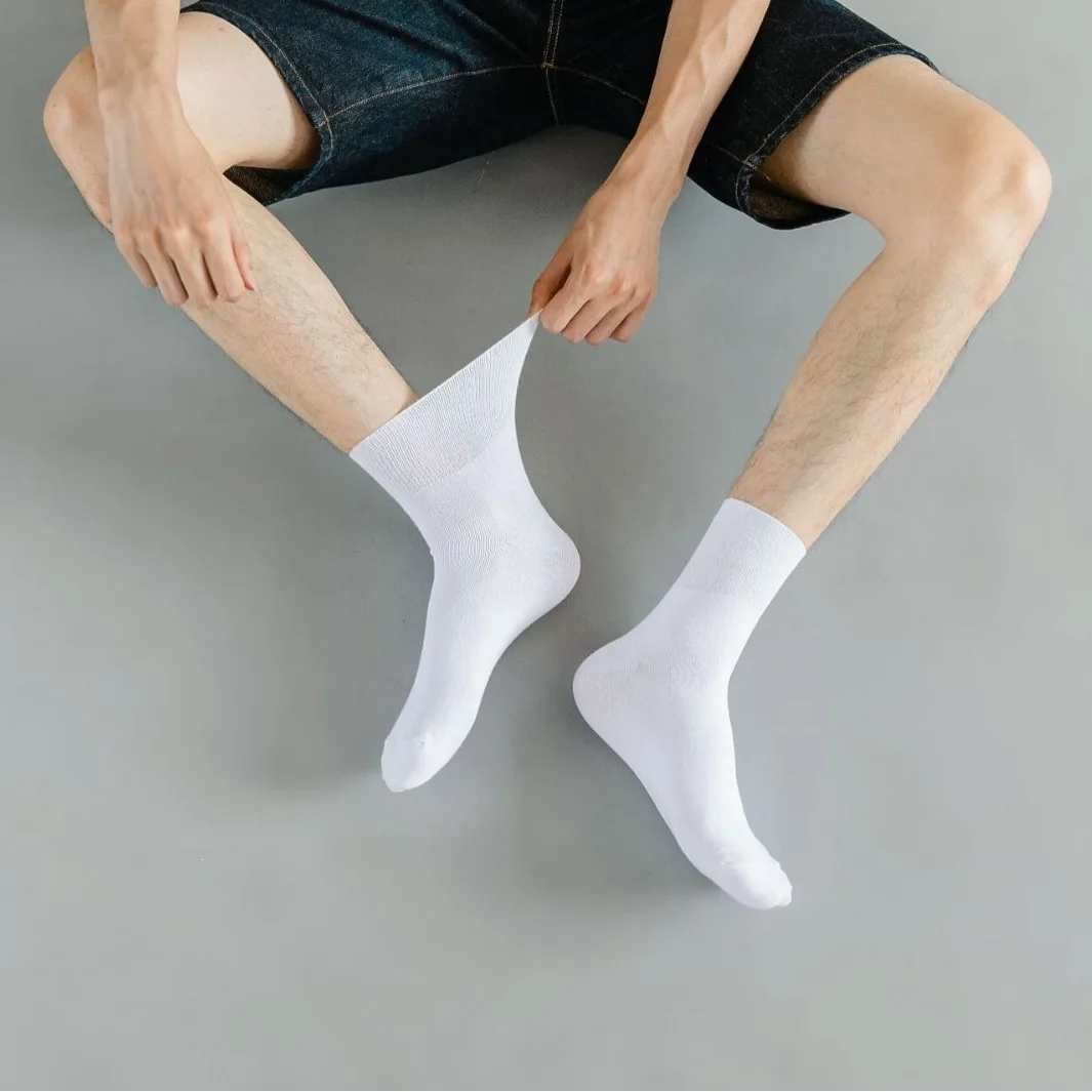 2/5/7Pair Men\'s Non Binding Diabetes Socks Comfortable Breathable Shoes Suitable for Elderly and Pregnant Men Women for Fat Feet