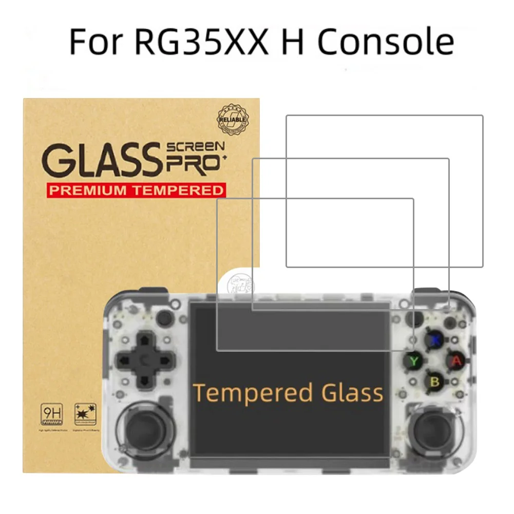 طبقة واقية من الزجاج المقسى للأنيرنيك ، ملحقات الألعاب ، غطاء واقي للشاشة مضاد للسكراتش ، عالي الوضوح ، RG35XXH ، 1-3