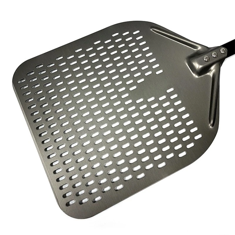 

12 inch 13 inch 14 inch punched dural pizza large flat spatula long connection long handle cover flip pizza spatula