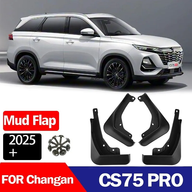 

Auto Mudguards Fenders For Changan CS75 PRO 2025 Black ABS Exterior Car Accessories Tire For Protection Vehicle Decor
