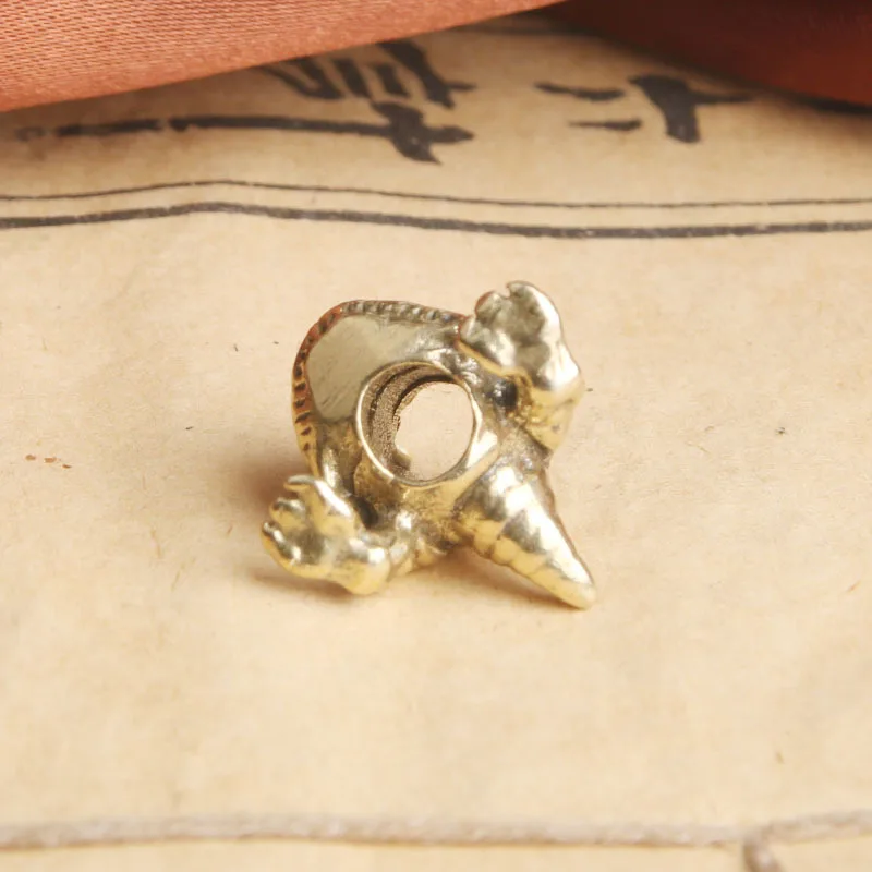 Brass Mushroom Goblin Fang Monster Rope Pendant DIY Accessories Personalized Knife Pendant Wealth