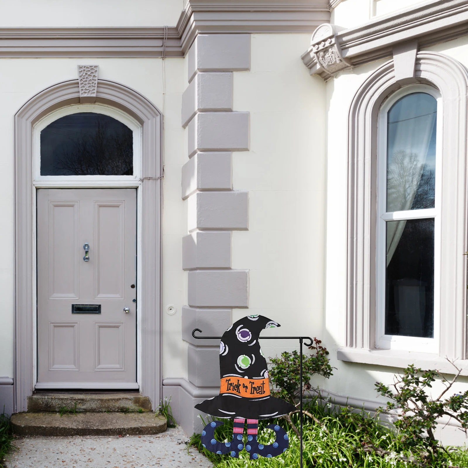 

Witch Hat Pendant Decor Halloween Non-woven Fabric Yard Flags Double Sided Outdoor Garden Party Supplies Banner