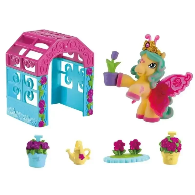 Fillybutterflys Unicorness Rainbowse Poniess floccaggio Style Victoriaes Valentinaes Action Figures modello giocattolo regali per bambini