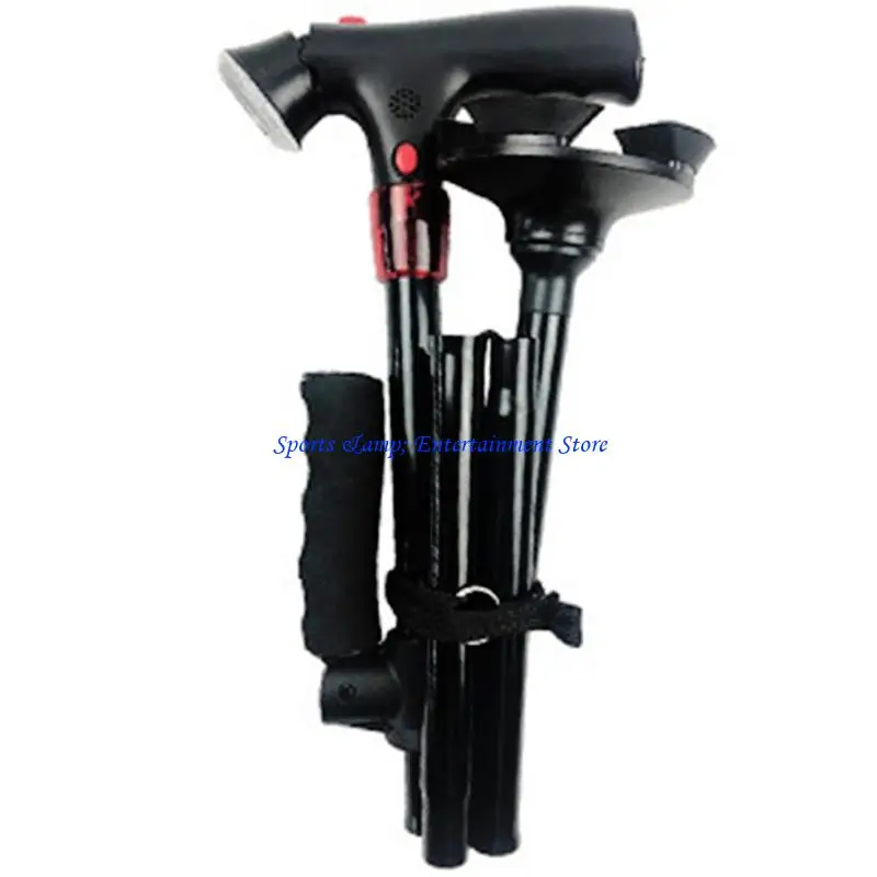 

G7NF Folding Aluminum Walking Canes Compacts Folding Regulable Height Antislip Tip for Daily Support
