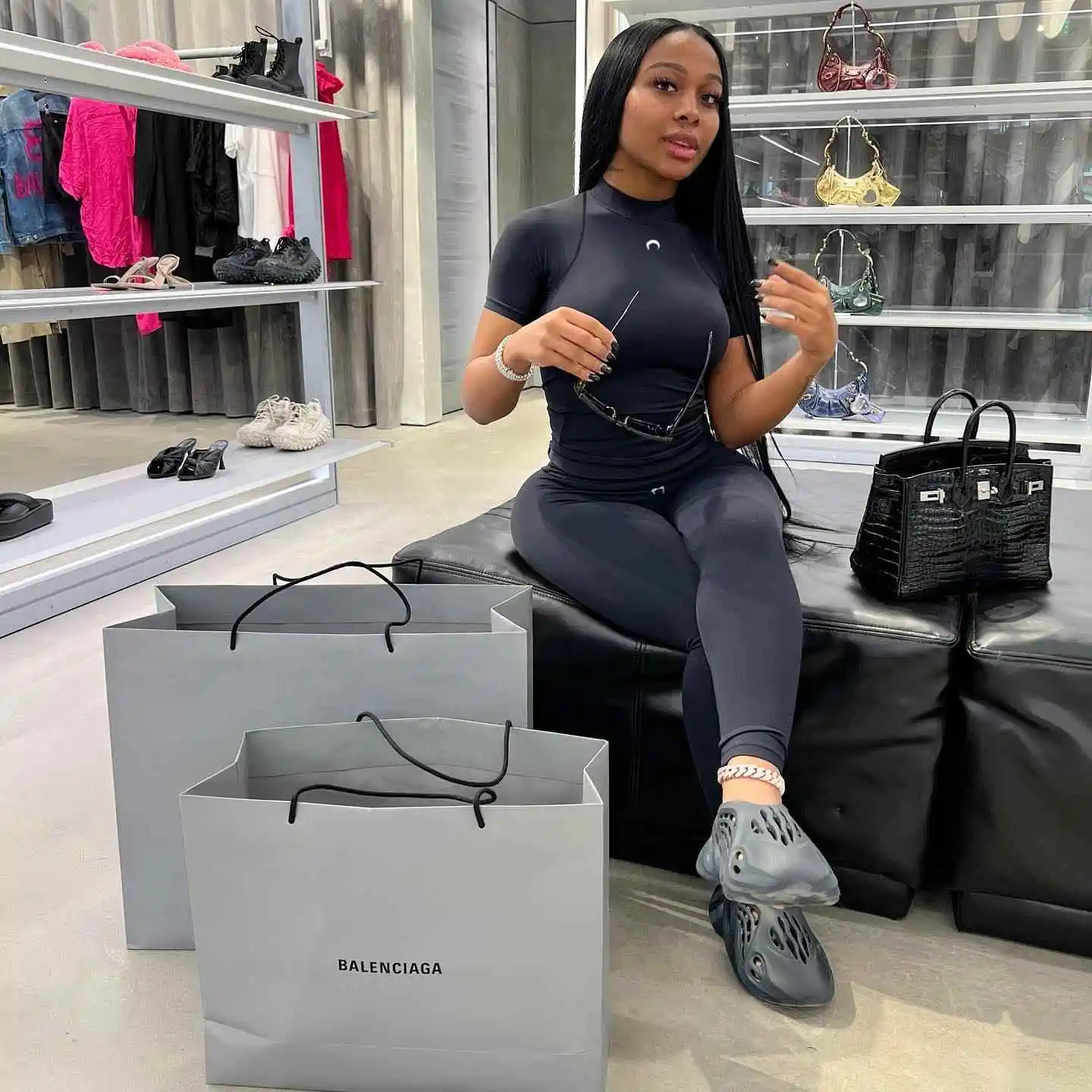 

Женский облегающий комплект для йоги в форме полумесяца с принтом, модный костюм-футболка, длинные брюки, футболка с четверты, летняя одежда для взрослых