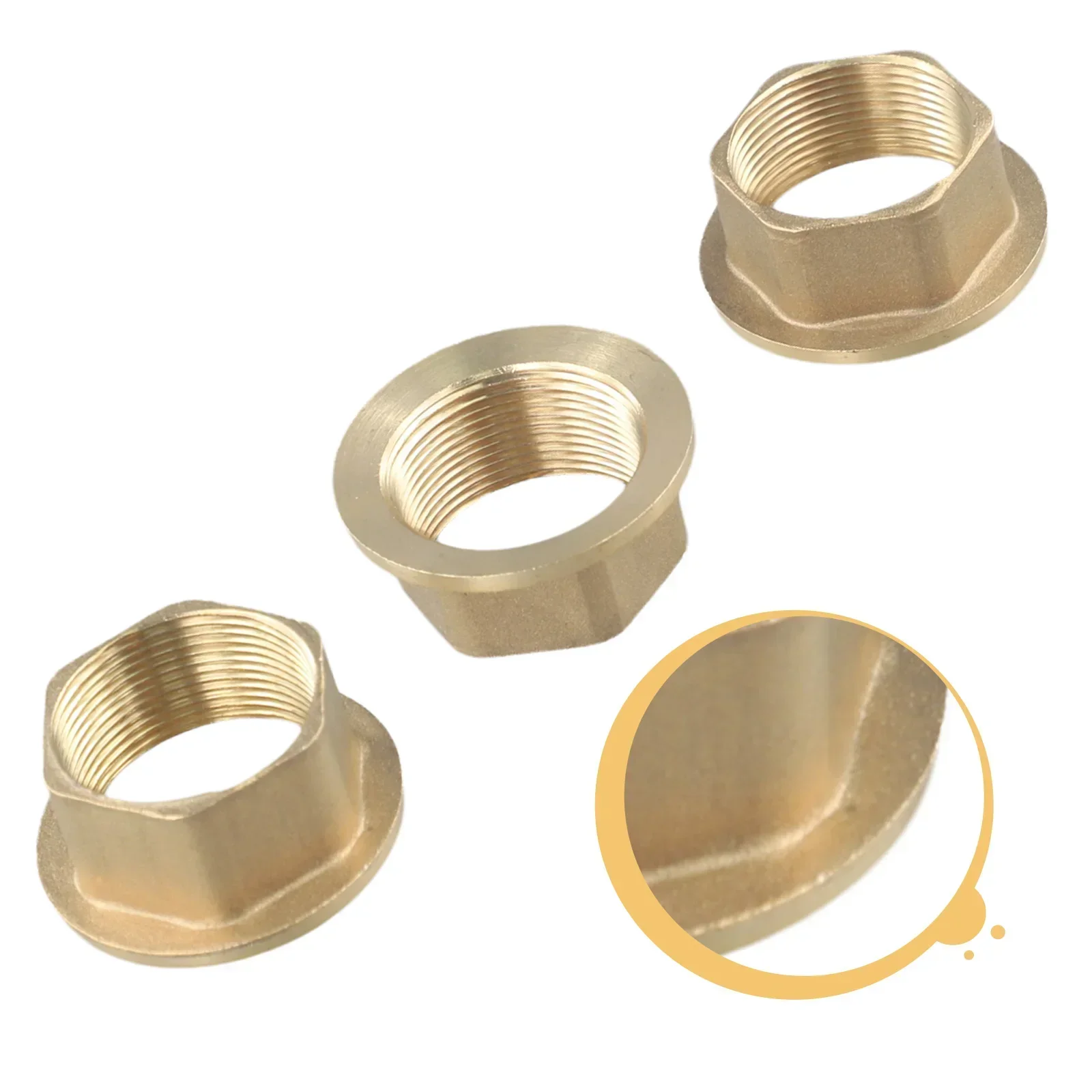 3pcs 32mm Backnut Connectors Monobloc Mixer Tap Brass Material Backnut For Kitchen Basin Sink Household Hardware Tools