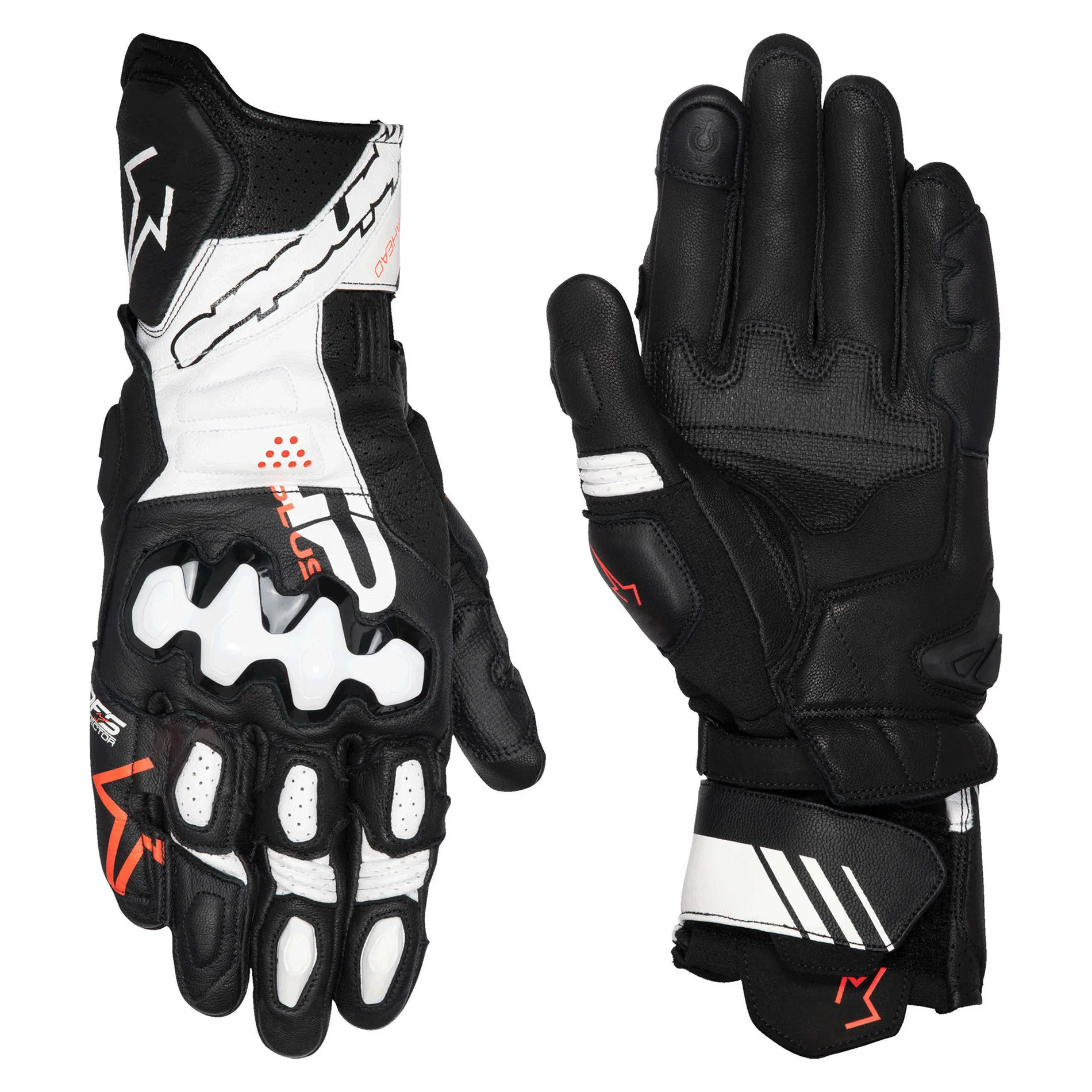 High Quality Winter Motorcycle Leather Gloves With Lined With Fleece Warmth Protective Anti-fall Touch Motocross Gloves
