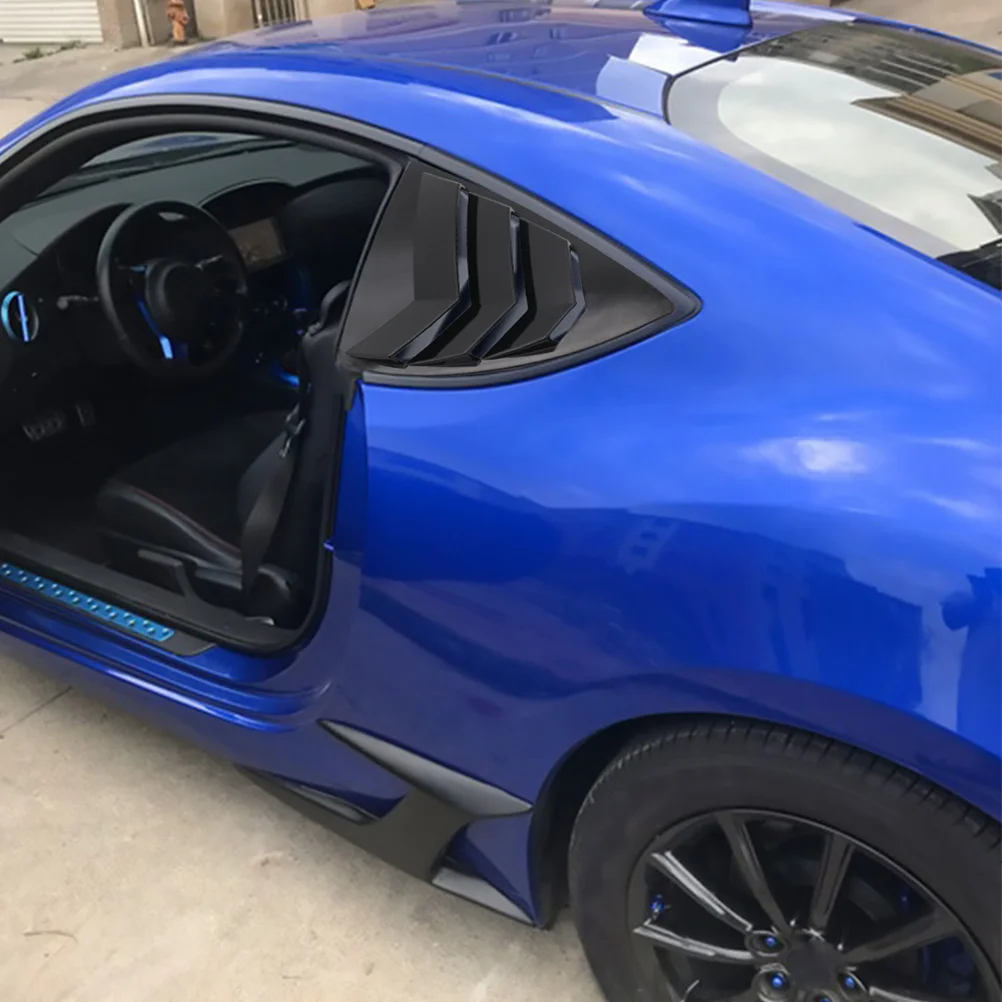 

1 Pair Car Side Window Louvers Abs Lightweight Durable Impact Resistant Scratch Proof Heat Insulation Privacy Easy Install Auto