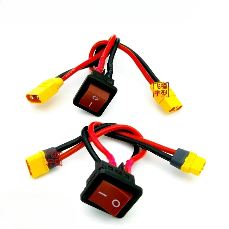 20cm 30A Large Current High Load Switch XT60 XT90 Plug Power On-off Electronic Switches for RC Drone UAV Battery ESC Connection