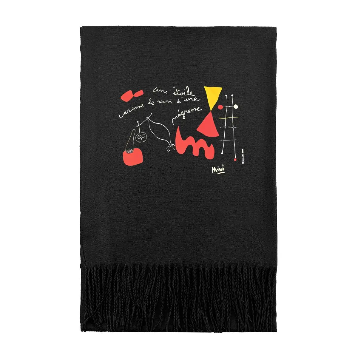 

Женский зимний шарф Joan Miró с абстрактным дизайном и классическим утепленным студенческим длинным шарфом