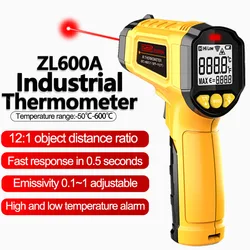 Digital Infrared Thermometer  Laser termometro Pyrometer Gun Non-Contact Laser Temperature Meter gauge Tools -50~600℃