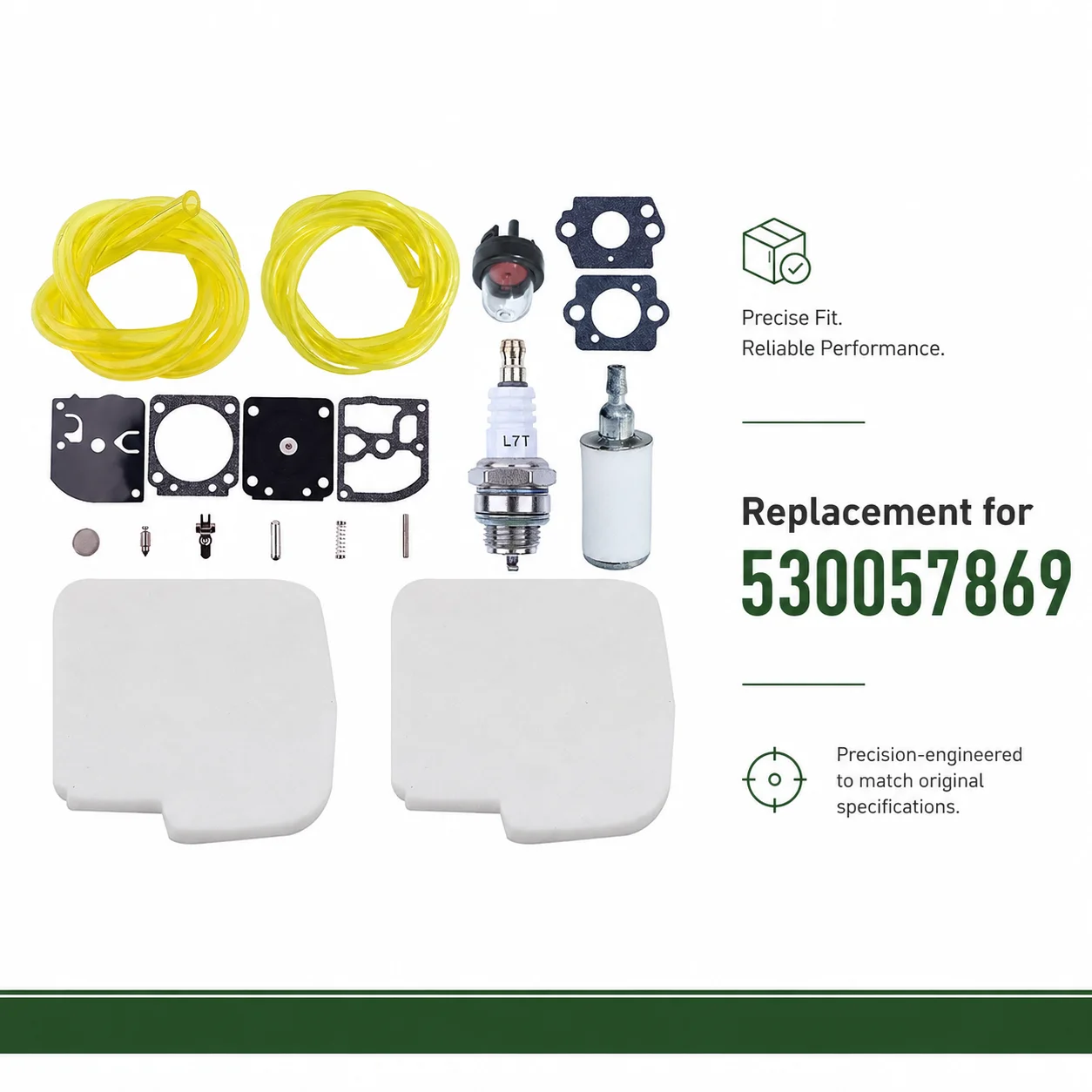 530095646 Fuel Filter Air Filter Tune Up Kit Spark Plug Carb Gasket Fits Craftsman 358341950 358350880 Poulan Pro 42cc Chainsaw