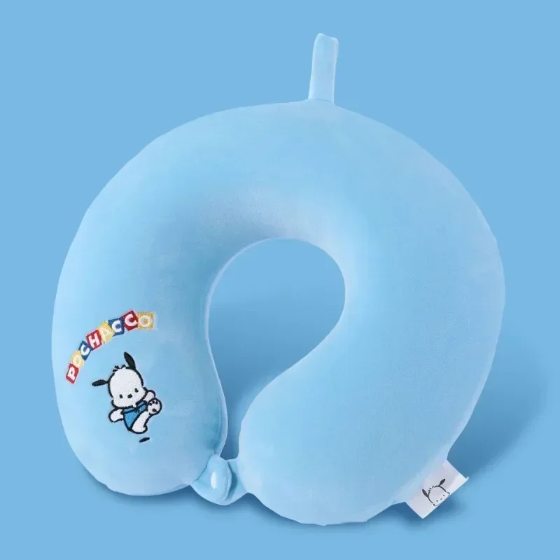 Sanrio Cinnamoroll almohada en forma de U para viajes de oficina, bonita almohada de protección para el cuello de dibujos animados, pausa para el almuerzo, almohada para siesta