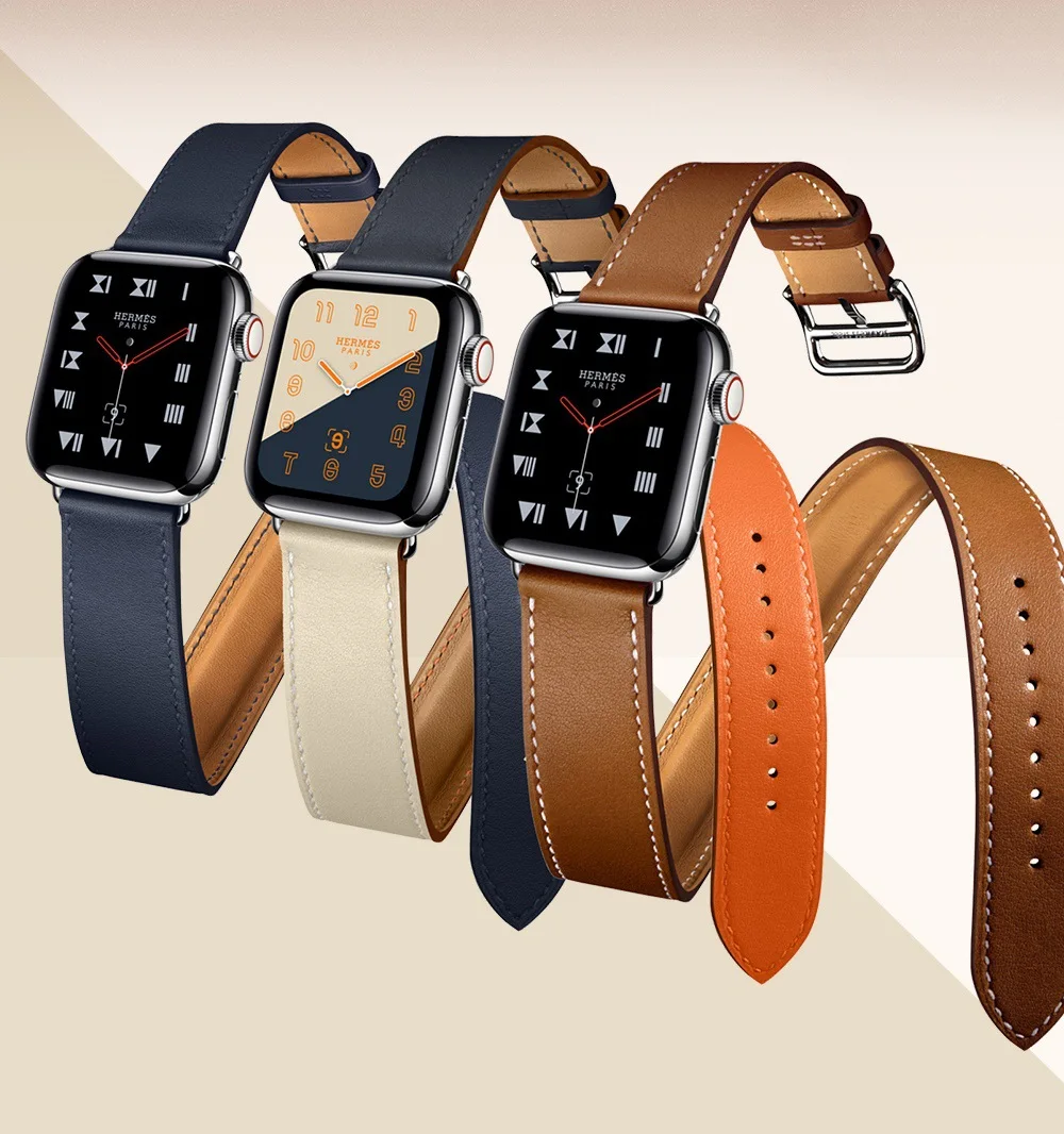 100% Genuine Cow Leather Loop Bracelet Belt Band for Apple Watch Serie 7 6 SE 5 4 42MM 38MM 44MM 40MM Strap for iWatch 41MM 45MM