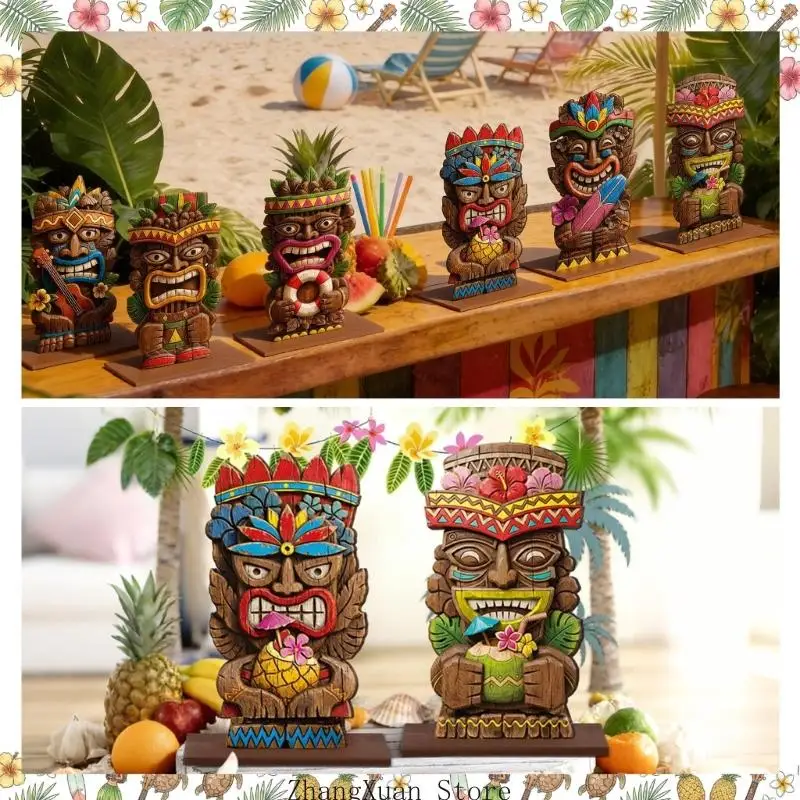 Tischfiguren-Set aus Holz, 8 bunte Partyfiguren für Präsentationen, 3 x – Detail 5