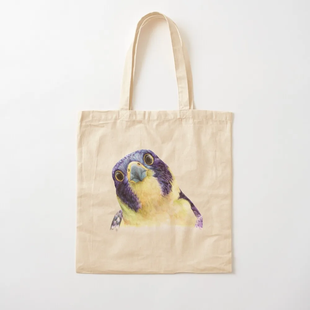 

Colorful Peregrine Falcon in Watercolor Tote Bag tote bag woman large size bags Beach bag Canvas Tote