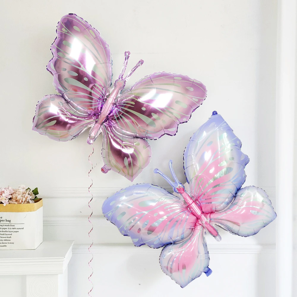 Duży motyl Balony z folii aluminiowej Motyl Helium Air Globos Dekoracje urodzinowe Baby Shower Zabawki dla dzieci Rekwizyty fotograficzne